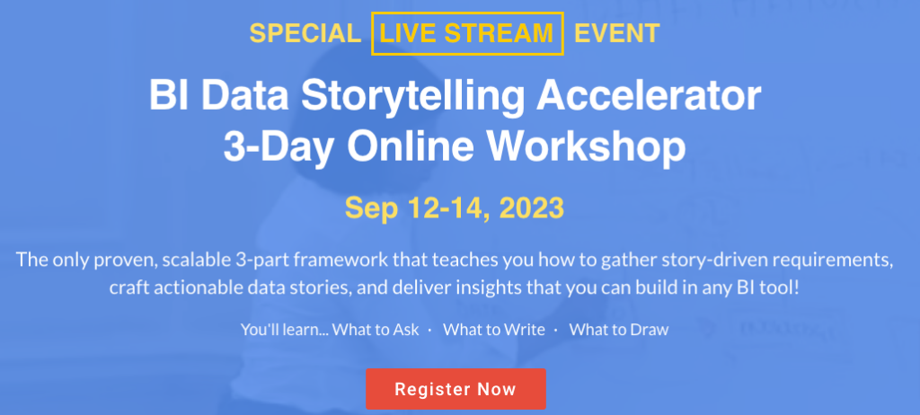 BI Data storytelling workshop Sept 2023